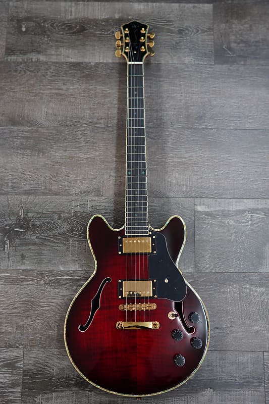 AIO Wolf KSA90 Electric Guitar Red Burst Reverb