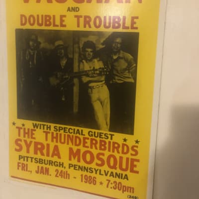Stevie Ray Vaughn Original poster Syrian Mosque 1986 - Semi gloss image 3