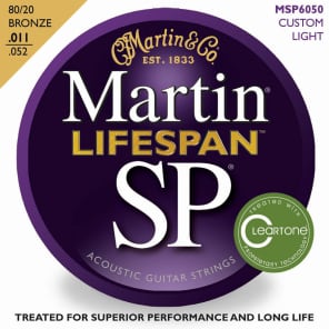 Martin MSP6050 SP Lifespan 80/20 Bronze Custom Light Acoustic Strings