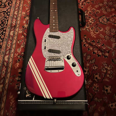 1999 Fender Japan Mustang Competition Stripe Red Vintage | Reverb