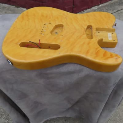 ALLPARTS FENDER style? TELECASTER BODY QUILTED FLAM MAPLE TOP near MINT! image 9
