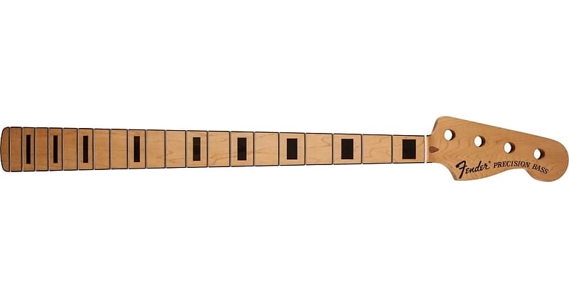 FENDER - Precision Bass Neck 20 Medium Jumbo Frets Block Inlay - Maple - 0992010922 image 1