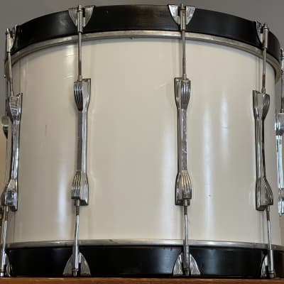 1980's Ludwig 20" White Cortex 14x20 Classic Maple Marching Bass Drum 6-Ply image 9
