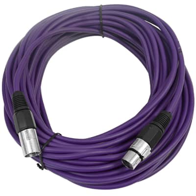 SEISMIC AUDIO Purple 50' XLR Microphone Cable - Patch image 1