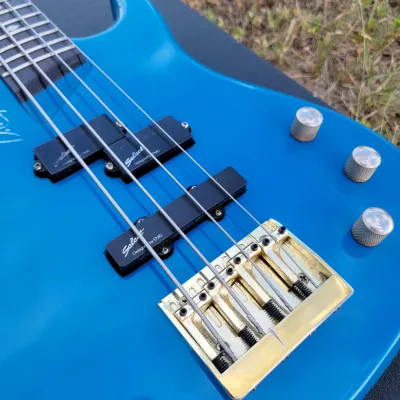 Vintage BC Rich NJ Series Bass Guitar 80s, 90s Blue With Original Hard Case Plays EXC+ 8.5LBS image 6