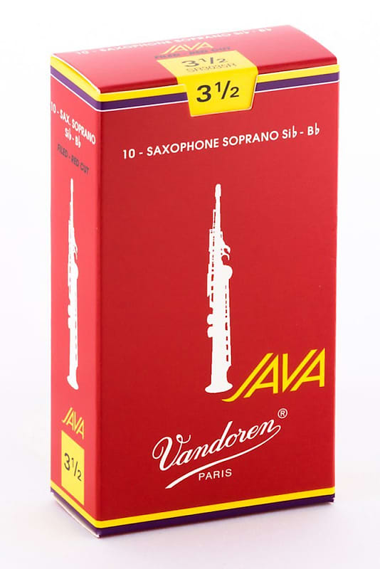 Vandoren Java Red Soprano Saxophone Reeds, 10Ct, 3.5 Strength image 1