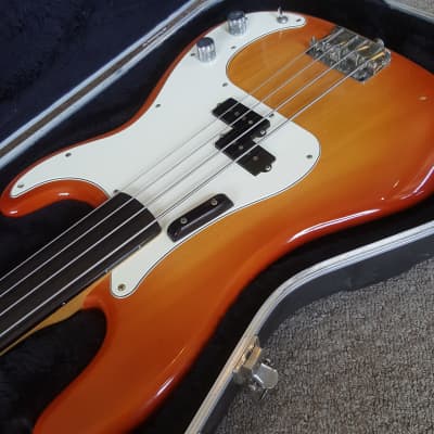 Fender Precision Bass Fretless Conversion 1973 Sienna Sunburst image 3