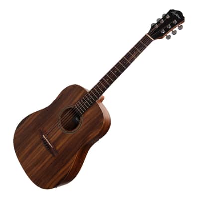 Martinez Acoustic-Electric Middy Traveller Guitar with Built-In Tuner (Rosewood) image 3
