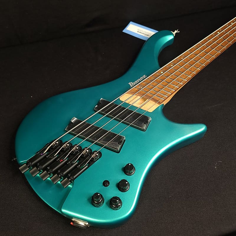 2022 Ibanez EHB1005SMS-EMM Multi-Scale 5 String Emerald Headless Bass with  Gig Bag