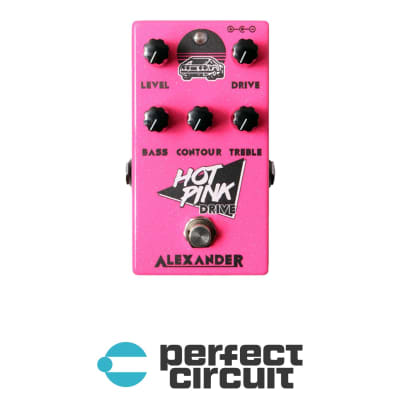 Alexander Pedals Hot Pink Drive Overdrive + Distortion Pedal image 1