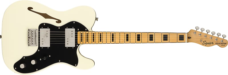 Fender Squier FSR Classic Vibe '70s Telecaster Thinline - MN w/ Blocks &  Binding - Olympic White