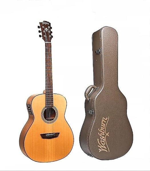 Washburn WLO100SWEK Woodline Series Solid Spruce Orchestra 6-String Acoustic-Electric Guitar w/Case image 1