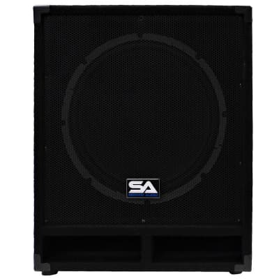 Pair of Powered 15" Subwoofer Cabinets PA DJ PRO Audio Band Active 15 Inch Subs image 4