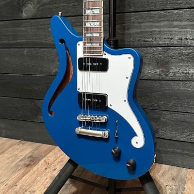 D'Angelico Deluxe Bedford SH Limited-Edition Prototype Semi-Hollow Electric Guitar Sapphire image 3