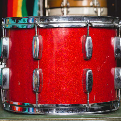Rogers 1950s Marching Snare in Sparkling Red Pearl - 10x14 image 2