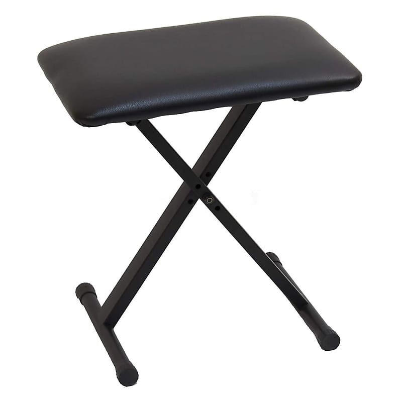 JJ Music Sales Adjustable X-Style Keyboard Bench With Cushioned Seat KB002 2020 Black image 1