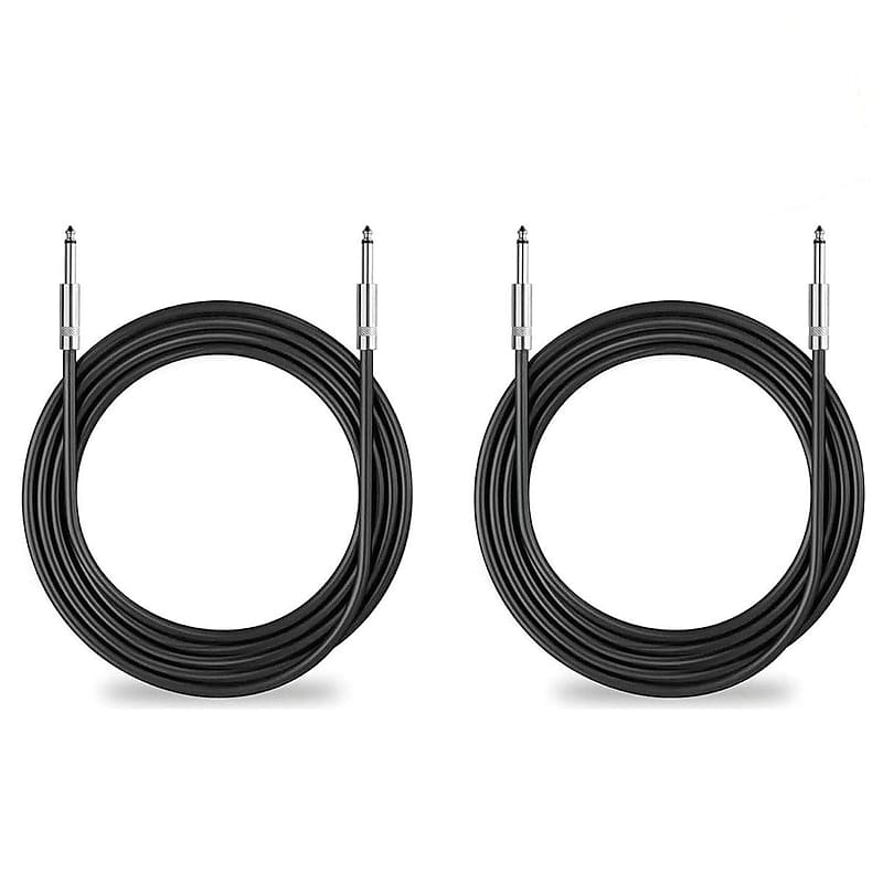2Pack 100 Ft 1/4" To 1/4" Speaker Cables, True 12Awg Patch Cords, 1/4 Male Inch Dj/Pa Audio Speaker Cable 12 Gauge Wire. image 1