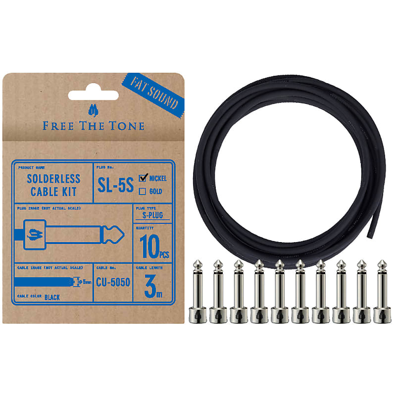 Free The Tone SL-5 Series Solderless Cable Kit - Straight (SL-5S