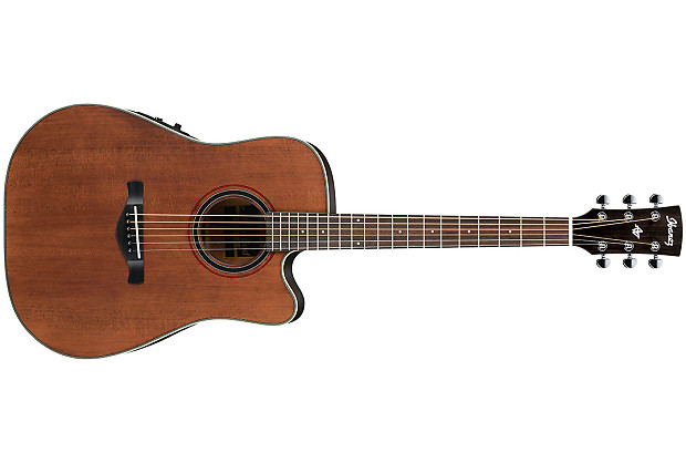 Ibanez AW250ECE Acoustic Electric Guitar - Rustic Brown | Reverb