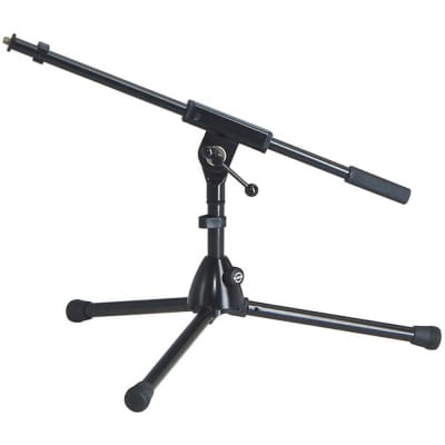 K&M 259/1 Low Tripod Microphone Stand with Boom for Bass Drums - Black image 2