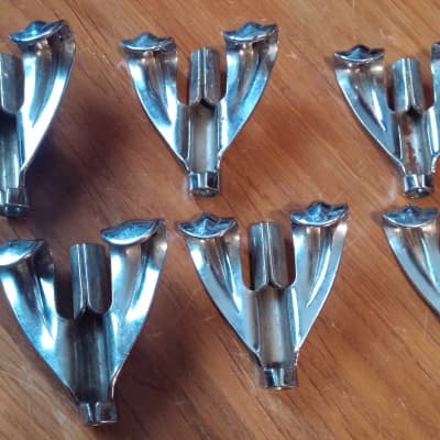 Ludwig Bass Drum Claws Chrome 60s 70s VINTAGE Nice Shape !  LOT of 6  BONUSES Standard 3 T-RODS image 11