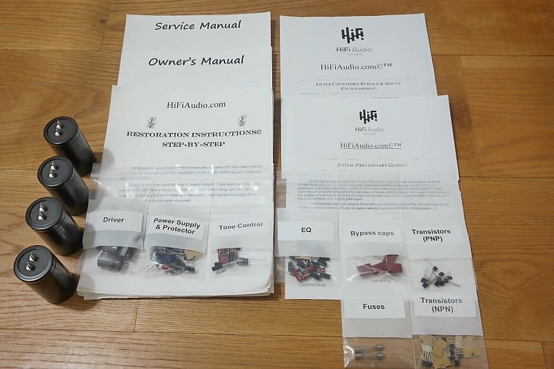 Sansui AU-717 restoration kit filter capacitor repair rebuild fix  			