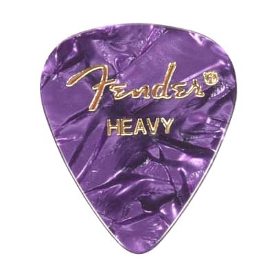 Fender 351 Picks Purple MOTO Heavy 4 Pack (48) Bundle