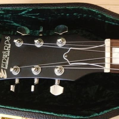 1993 Edwards by ESP Gothic Purple LP Shaped Superstrat Guitar w Premium USA Hardshell Case MIJ Japan image 7