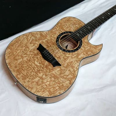 DEAN Exhibition Quilt Ash 12-STRING acoustic electric GUITAR new w/ Gig Bag image 3