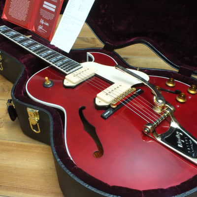Gibson L-4 CES Mahogany WR Custom Shop P90 Bigsby * One of a Kind 2015 Wine Red for sale