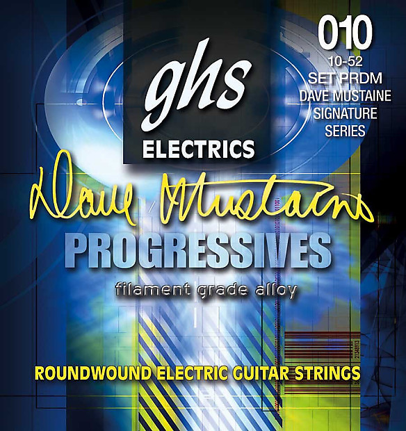 GHS PRDM Progressives Dave Mustaine Roundwound Electric Guitar Strings - Thin/Thick (10-52) image 1