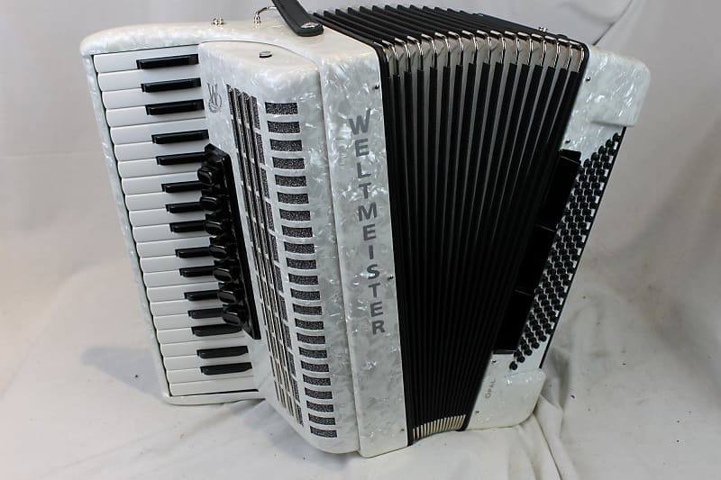 New White Weltmeister Opal Piano Accordion Lmm 37 96 