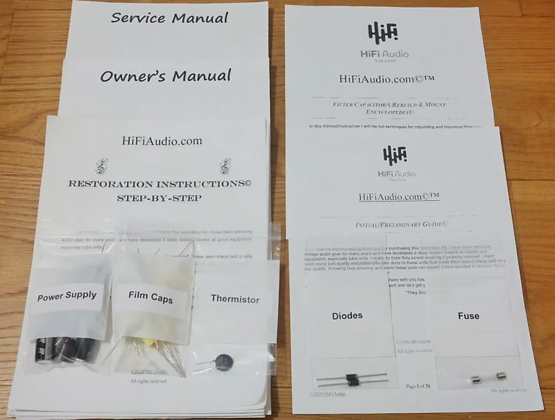 Kenwood KW-55 restoration kit filter capacitor repair rebuild fix  			