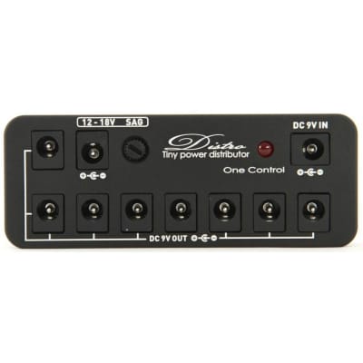 One Control Micro Distro Ultra-Compact Pedal Board Tiny Power Distributor w/Cables image 1