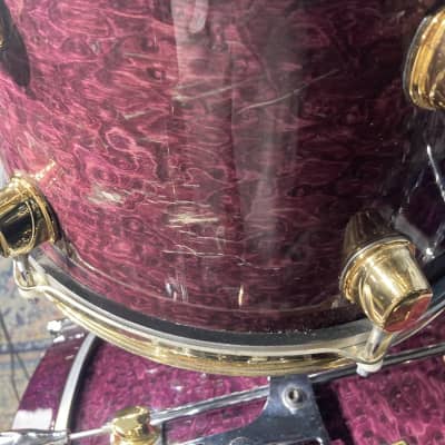 Carmine Appice’s Complete Mapex Orion Series Set, 6-Piece Plus Hardware and Cases! Excellent!! - Birdseye Transparent Violet image 12