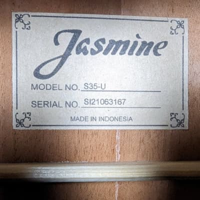 Jasmine S35-U Acoustic Dreadnaught Guitar - Natural image 3