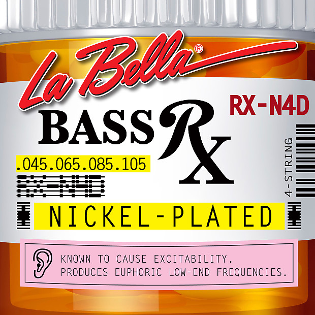 La Bella RX-N4D Nickel Plated Electric Bass Strings image 1