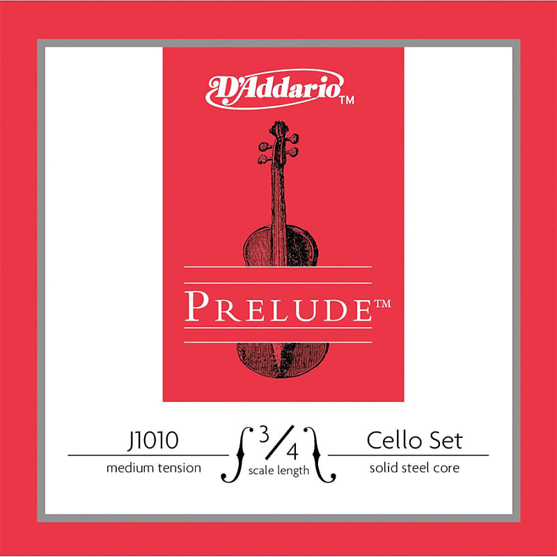 Daddario J1010 3/4M 3/4 size Cello String Set - Medium image 1