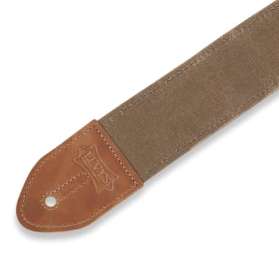 Levys 2 Inch Waxed Canvas Guitar Strap Tan image 3