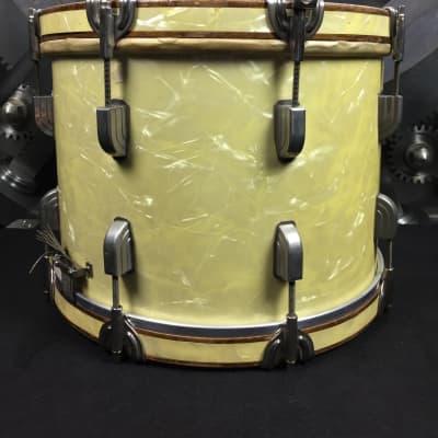 Leedy Marching Snare 1930's Marine Pearl w/ Case image 5