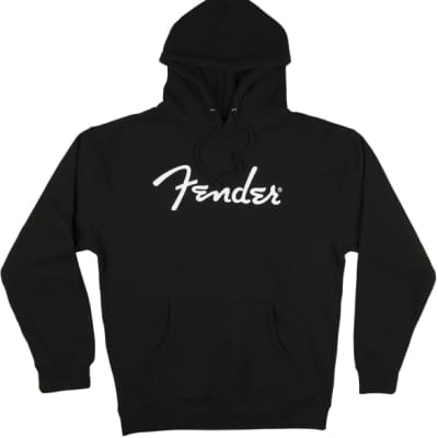 Genuine Fender Guitars Logo Hoodie/Sweatshirt, Black, S (SMALL