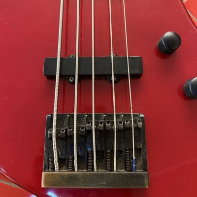 Guild Pilot Fretless 5 String Bass - EMG's 1986 - Red image 3