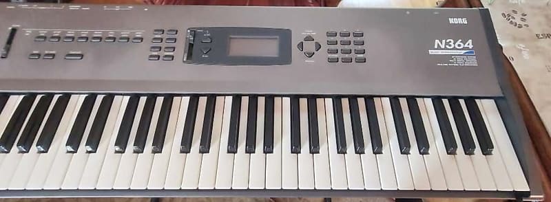 KORG N364 シンセサイザー Korg N364 61-Key Keyboard Synthesizer with Power Cable Used