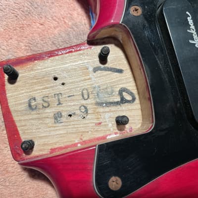 Vintage 1993 Charvel by Jackson CST-070 Super Strat Electric Guitar Active Pickups Transparent Red image 17