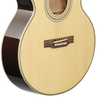 Epiphone PR5-E Compact Jumbo Cutaway Acoustic-Electric Guitar, Natural image 8
