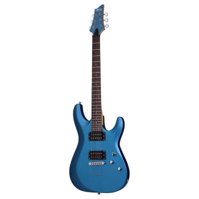 Schecter C-6 Deluxe Electric Guitar (Satin Metallic Light Blue)(New) for sale