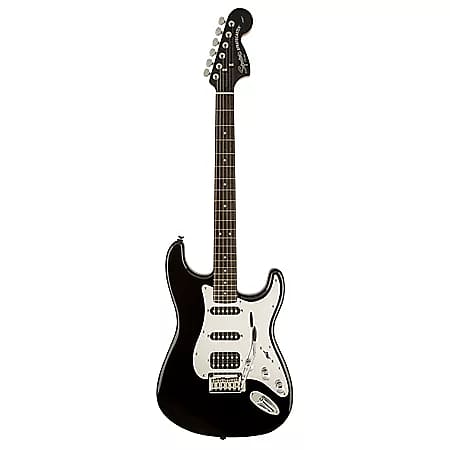 Squier Black and Chrome Standard Stratocaster HSS Electric Guitar