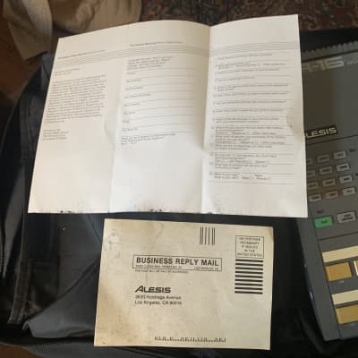 Alesis HR-16 High Sample Rate 16-Bit Drum Machine 1980s With Gig Bag Manual and Case Candy image 8