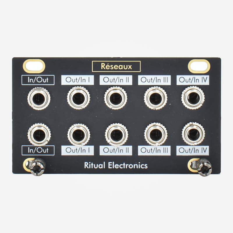 Ritual Electronics RESEAUX Intellijel-Format Eurorack Passive Mixer and Attenuator 1u Tile Module image 1