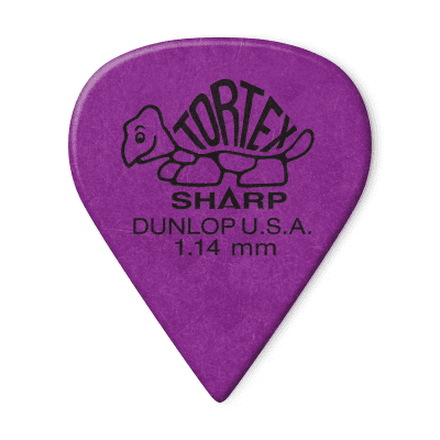 Dunlop 412R114 Tortex Sharp 1.14mm Guitar Picks (72-Pack)